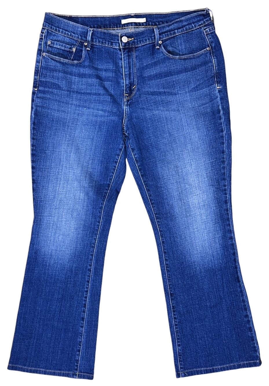 Levi's 515 Mid-Rise Bootcut Dark Wash Jeans Size 14 (34X28)